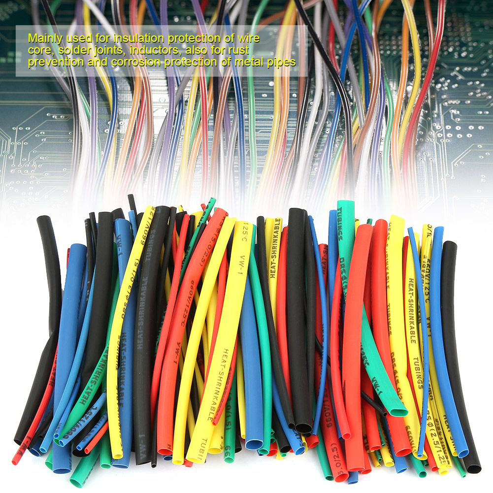 Shrink Sleeve Pvc - 100 buah 5 ukuran 5 Warna