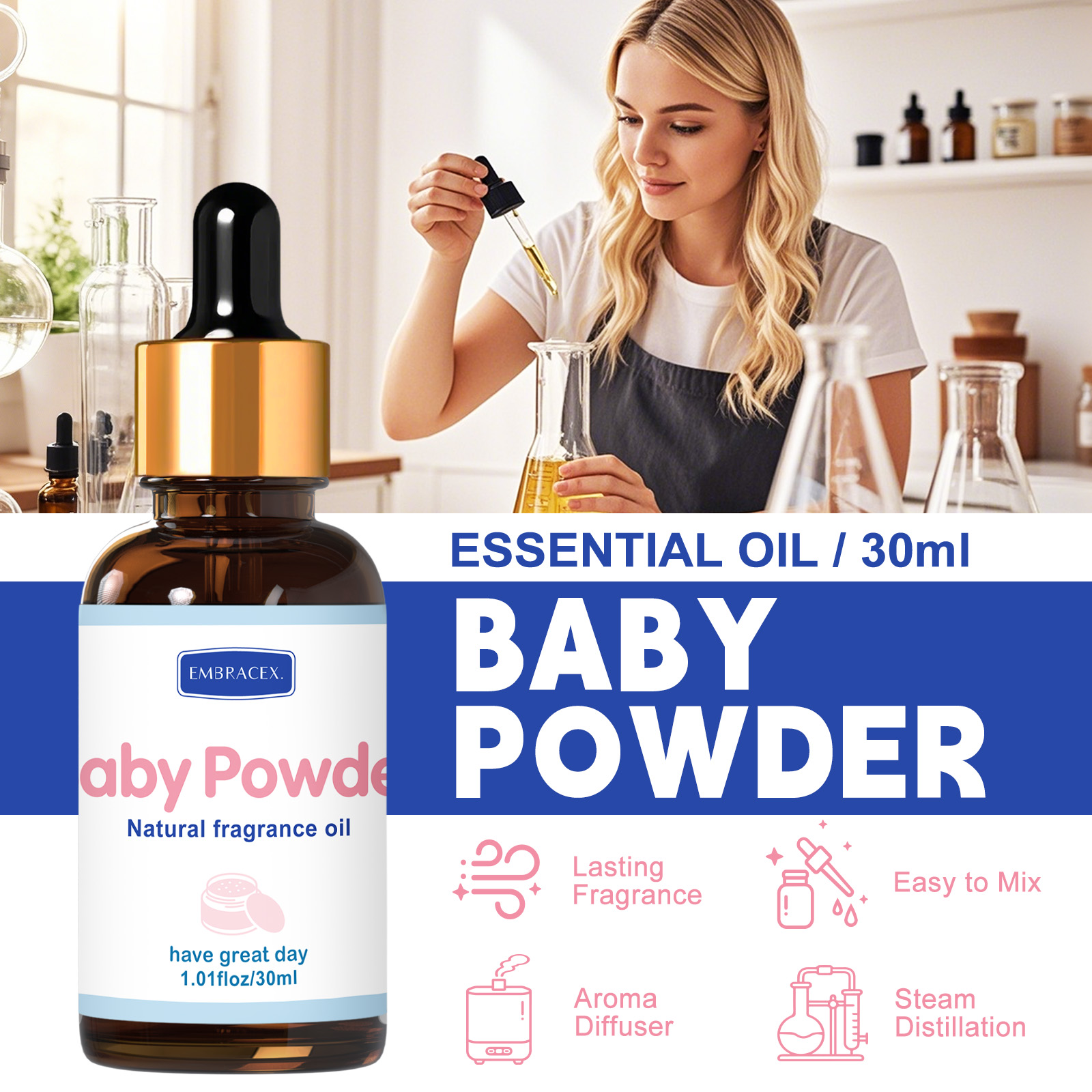 30Ml Minyak Esensial Bedak Bay - Candle Supplies Essential Oils ulasan dan harga